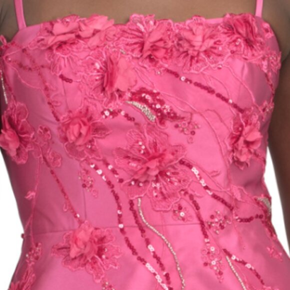 RENE BY RENE RUIZ Sleeveless 3d Floral Tea-length Dress - Picture 3 of 3